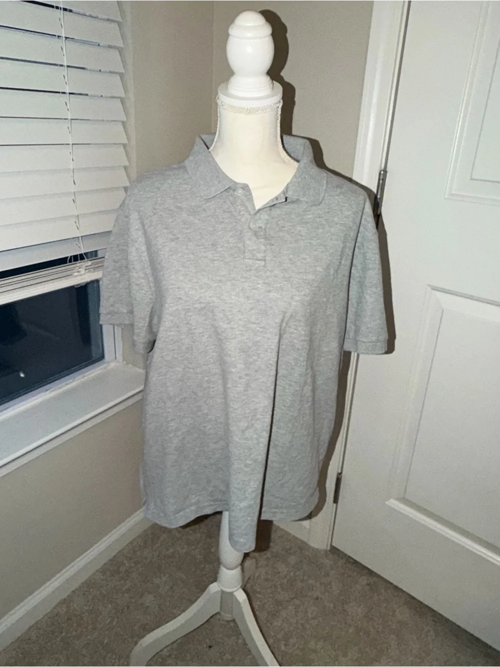 J. Crew Flex Pique Light Gray Polo Shirt